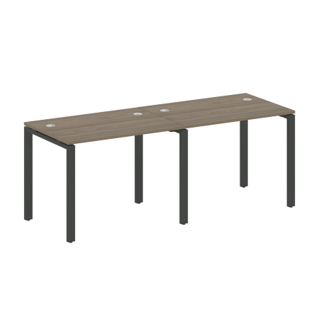 Рабочая станция на 2 раб.места Metal System Style БП.СМ-2.1 2000x720x750 (Вяз/Антрацит металл)