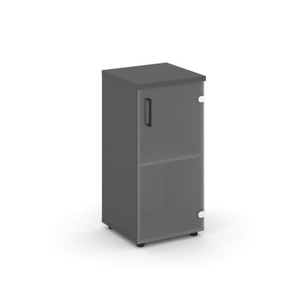 Шкаф низкий узкий SN.STU.E-302(R) (400х400х833) (Антрацит/Прозрачный)