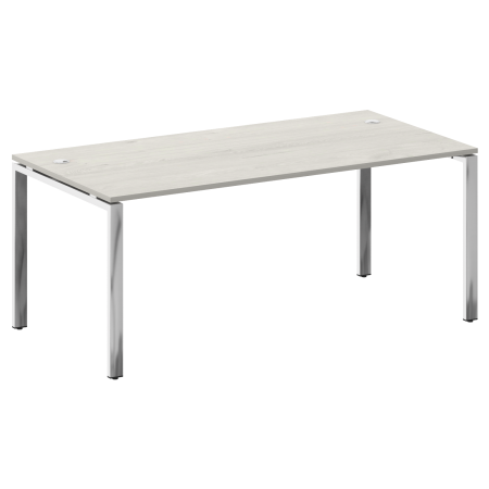 Стол рабочий руководителя на П-обр. м/к БП.СРР-5.9 1800x900x750 (Дуб Наварра/Нерж. Сталь)