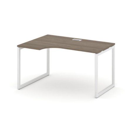 Стол рабочий эргономичный SN-4O.SPA-002(L) (1580х600/980х750) (Вяз Благородный/Металл Белый)
