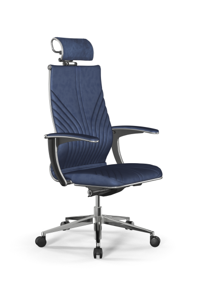 Кресло для руководителя Метта Samurai L2-13U - GoyaLE /Kc31/Wm31/U0mV-mL/H2cV-3D(M26.B32.G25.W03) (Синий)
