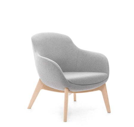 NOBLE WOOD Кресло для посетителей (Светло-Серый/Дуб)