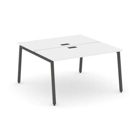 Рабочая станция 2-х сторонняя SN-4A.DRS-011 (980х1432х750) (Белый/Металл Антрацит)