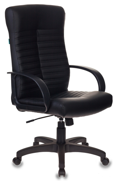 Кресло руководителя KB-10LITE черный эко.кожа крестов. пластик (Черный)