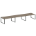 Переговорный стол 3 столешницы Metal System Style БО.ПРГ-3.5 5400x1235x750 (Дуб Наварра/Серый металл)
