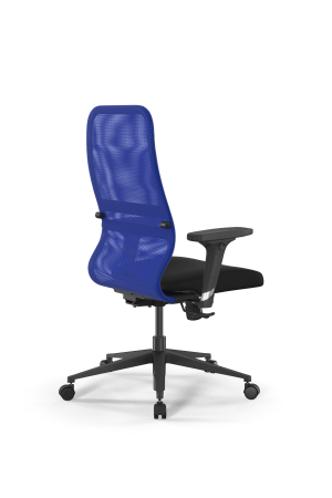 Кресло для руководителя Метта SynchroSit 8 B2-8D - X1+UMF(X1) /Uh00/Wh00/D02P(M20.B11.G19.W02) (Синий | Черный)