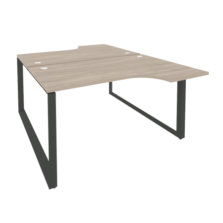 Рабочая станция на О-образном м/к Onix O.MO-D.SA-2 1380x1995x750 (Дуб Аттик/Черный металл)