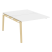 Наборный элемент рабочей станции на деревянных опорах Onix Wood OW.2.NRS-2.8 1180x1635x750 (Тиквуд Светлый/Дуб Темный)