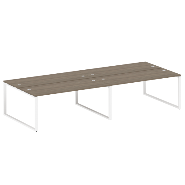 Рабочая станция Metal System Style БО.СМ-4.5 3600x1475x750 (Вяз/Белый металл)