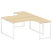 Рабочая станция криволинейная Metal System Style БО.РАС-СА-2.4 1600x2435x750 (Дуб Наварра/Серый металл)