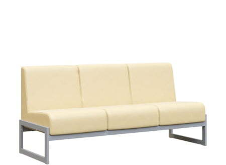 Диван трехместный MD.D3  (1855х700х700) (Oregon Бежевый арт.11/Серый металл)