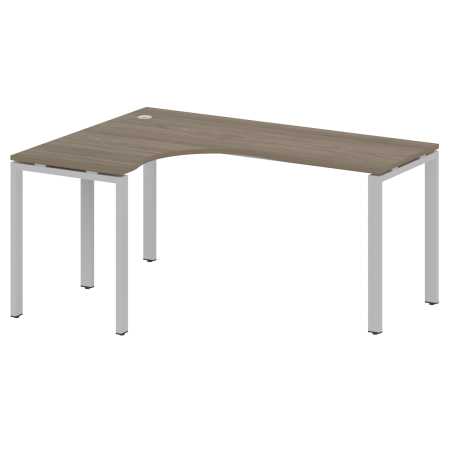 Стол криволинейный левый Metal System Style БП.СА-4 Л 1600x1200x750 (Вяз/Серый металл)
