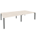 Рабочая станция на П-образном м/к Onix O.MP-D.RS-4.4.8 3160x1635x750 (Тиквуд Темный/Белый Металл)