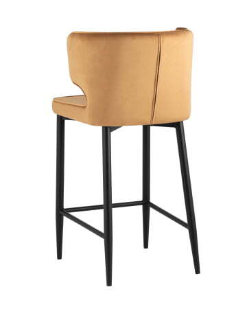 Стул полубарный Матео велюр терракотовый (Стул полубарный Матео терракотовый)