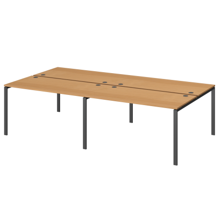 Бенч двойной на 4 рабочих места Арго-М АМБ-005.60-4 3600x1236x760 (Ольха/Антрацит)