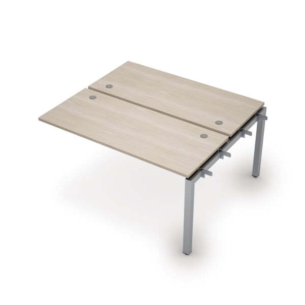 6МБС.5269 Бенч-система на 2 рабочих места, средний модуль (1400x1235x750) (Шамони светлый/Алюминий матовый)