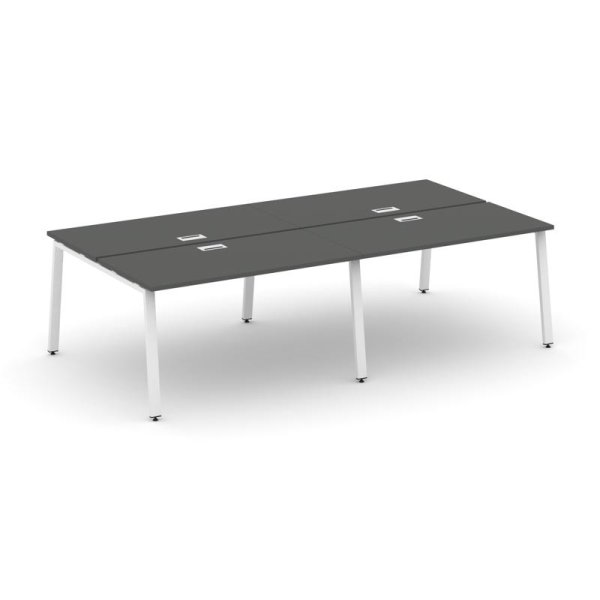 Рабочая станция 2-х сторонняя SN-6A.DRS-051 (1960х1632х750) (Антрацит/Металл Белый)