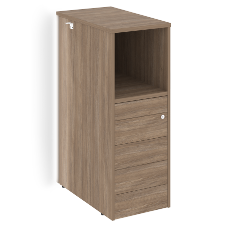 Тумба с подсветкой 5 ящиков TIP-ON, проходная  средняя Onix O.R-TV-5TIP.S 436x767x1185 (Дуб Аризона)