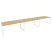 Рабочая станция на О-образном м/к Onix O.MO-RS-3.4.8 4740x800x750 (Тиквуд Темный/Белый Металл)