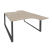 Рабочая станция на О-образном м/к Onix O.MO-D.SA-3 1380x2395x750 (Тиквуд Темный/Белый Металл)