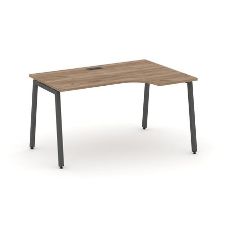 Стол рабочий эргономичный SN-4A.SPA-022(R) (1580х800/980х750) (Дуб Табак/Металл Антрацит)