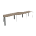 Рабочая станция на П-образном м/к Onix O.MP-RS-3.2.7 3540x720x750 (Тиквуд Темный/Белый Металл)