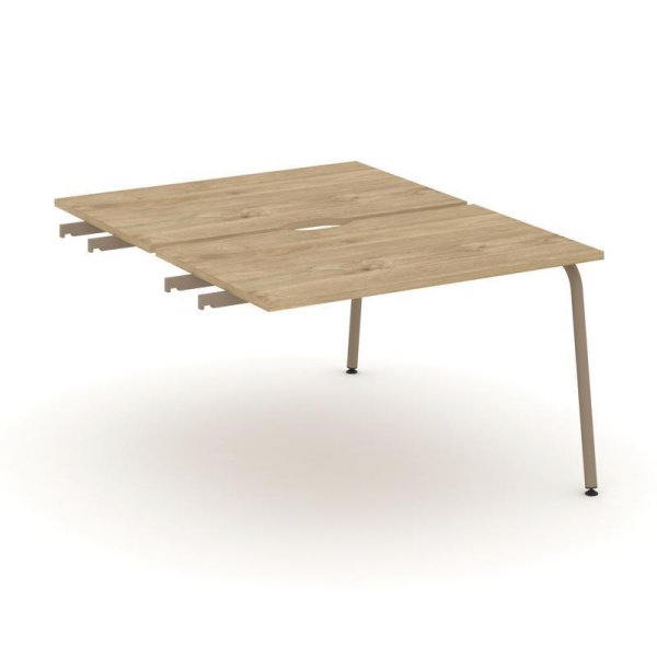 Двойной стол приставка к опорным тумбам ES.D.SPR-2-VK (1180х1500х750) (Тиквуд Светлый/Металл Латте)