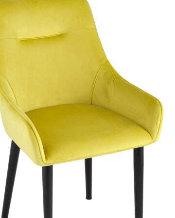 Стул Джоан велюр жёлтый (Стул Джоан желтый)