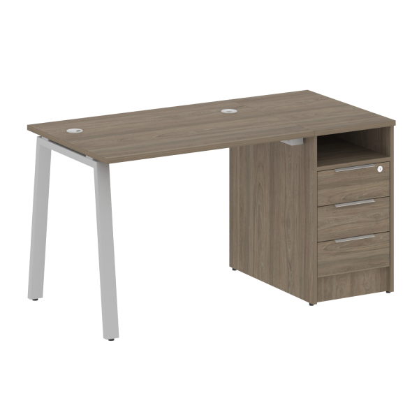 Рабочая станция Metal System Style БА.РС-СТП-1.1 1412x720x750 (Вяз/Серый металл)
