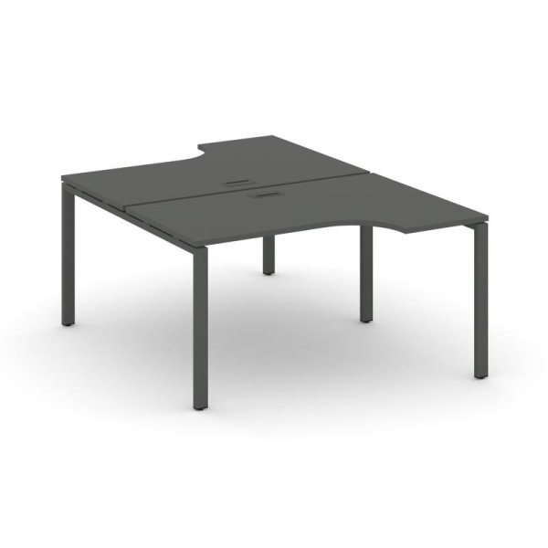 Рабочая станция эргономичная SN-6P.DRPA-011 (1380х1432/1992х750) (Антрацит/Металл Антрацит)