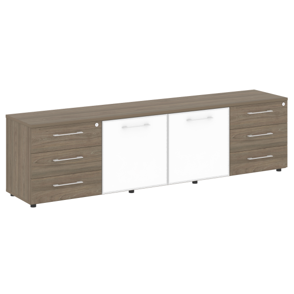 Тумба модульная белые двери LT.TS 4.2 2200x450x580 (Вяз Благородный)