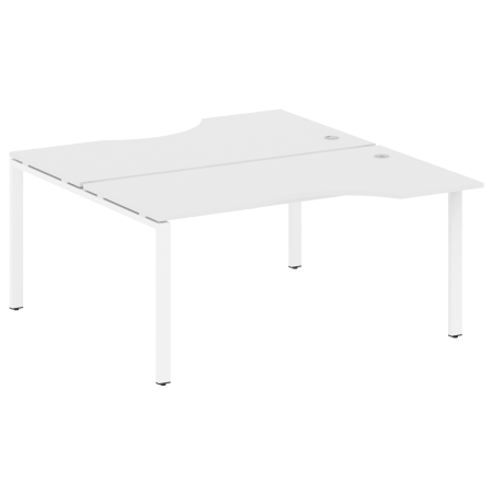 Рабочая станция криволинейная Metal System Style БП.РАС-СА-2.1 1600x1835x750 (Белый/Белый металл)