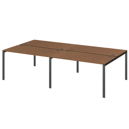 Бенч двойной на 4 рабочих места Арго-М АМБ-003.60-4 2800x1236x760 (Орех)