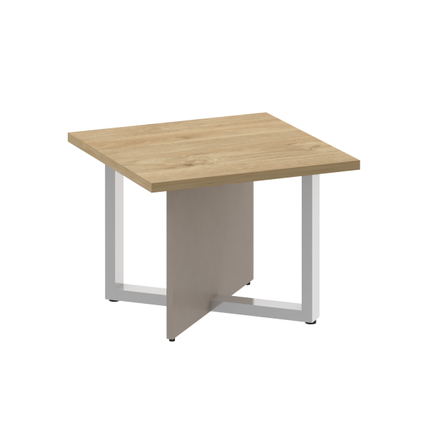 Стол журнальный, квадратный Shift SK.SG-KV-60 (600x600x450) (Тиквуд Светлый-Капучино | Хром)