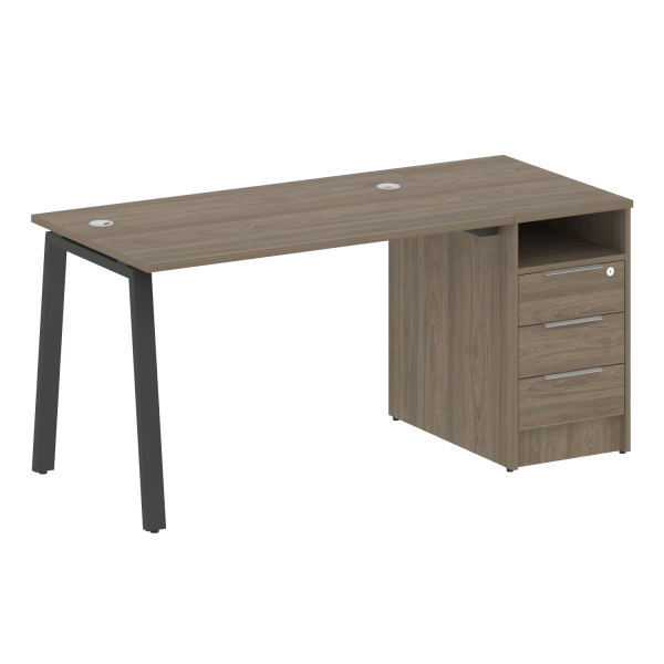 Рабочая станция Metal System Style БА.РС-СТП-1.2 1612x720x750 (Вяз/Антрацит металл)