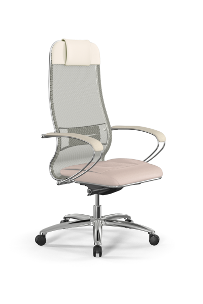 Кресло для руководителя Метта Samurai L1-2K - TS+Infinity /Uc00/Wm06/K2cL(M26.B31.G20.W03) (Молочный)