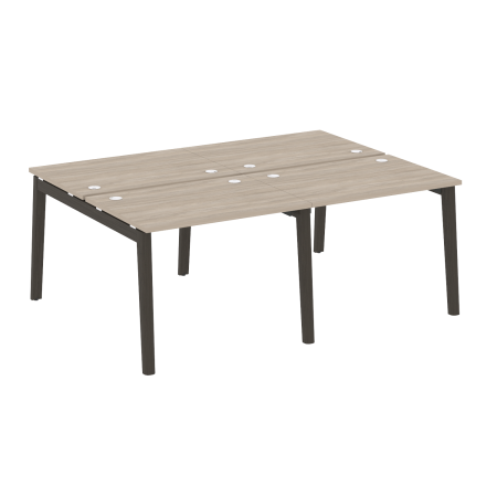 Рабочая станция на деревянных опорах Onix Wood OW.D.RS-4.1.7 1960x1475x750 (Дуб Аттик/Дуб Темный)