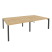 Рабочая станция на П-образном м/к Onix O.MP-D.RS-4.3.8 2760x1635x750 (Тиквуд Темный/Белый Металл)