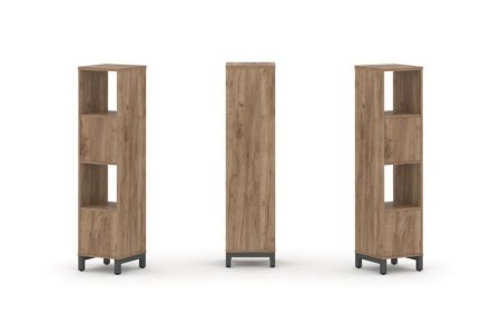 Набор стеллажа 1 сторонний, 4 яруса SN.NS-411 (387х400х1615) (Дуб Табак/Металл Антрацит)