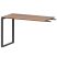 Бриф-приставка на металлокаркасе Арго-М АМ.О-120.60 1200x600x760 (Темный шимо/Белый)
