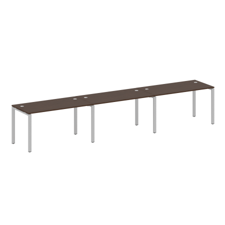Рабочая станция на 3 раб. места Metal System Style БП.СМ-3.3 4200x720x750 (Венге Цаво/Серый металл)