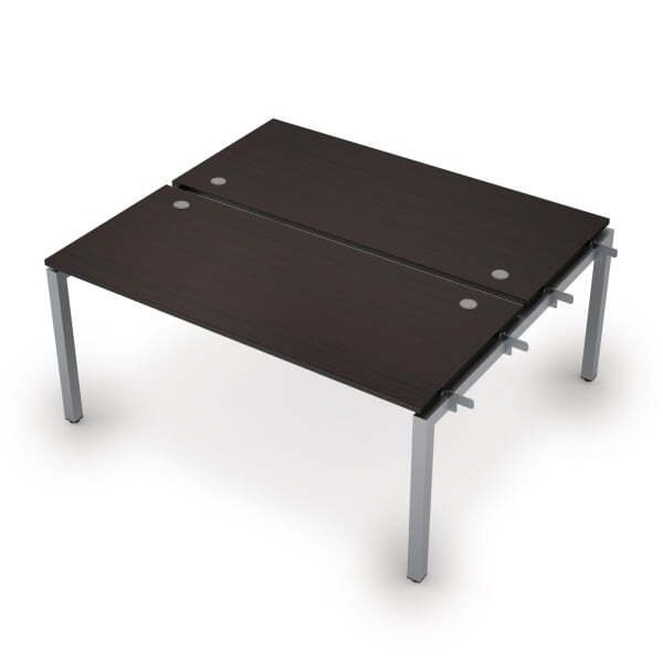 6МБН.5274 Бенч-система на 2 рабочих места, начальный модуль (1600x1435x750) (Венге/Алюминий матовый)