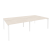 Рабочая станция на П-образном м/к Onix O.MP-D.RS-4.3.7 2760x1475x750 (Тиквуд Темный/Белый Металл)