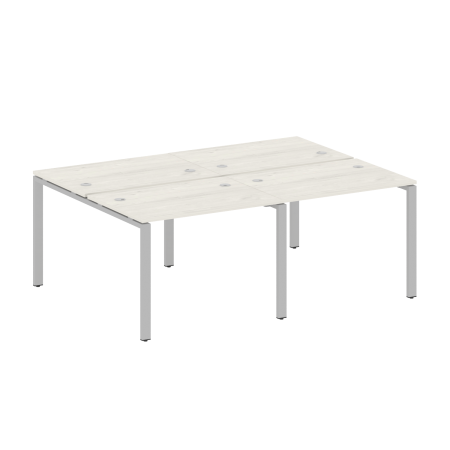 Рабочая станция на 4 раб. места Metal System Style БП.СМ-4.1 2000x1475x750 (Дуб Наварра/Серый металл)