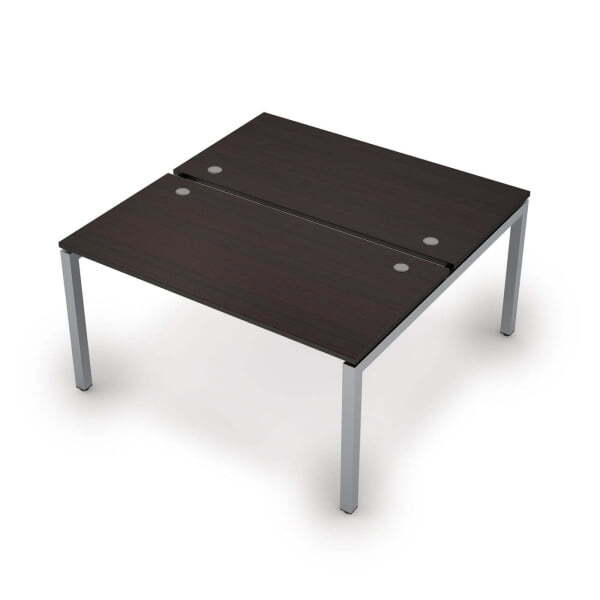 6МБ.5279 Бенч-система на 2 рабочих места (1400x1435x750) (Венге/Алюминий матовый)