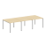 Переговорный стол 3 столешницы Metal System Style БП.ПРГ-3.1 3000x1235x750 (Дуб Наварра/Серый металл)