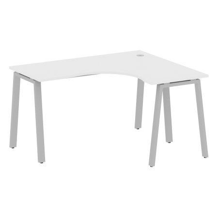 Стол криволинейный правый Metal System Style БА.СА-3 Пр 1400x1200x750 (Белый/Серый металл)