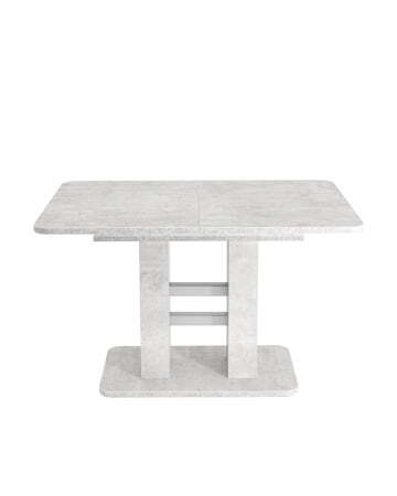 Стол Elephant раскладной 120-160*80 бетон/алюминий (Стол обеденный ELEPHANT серый)