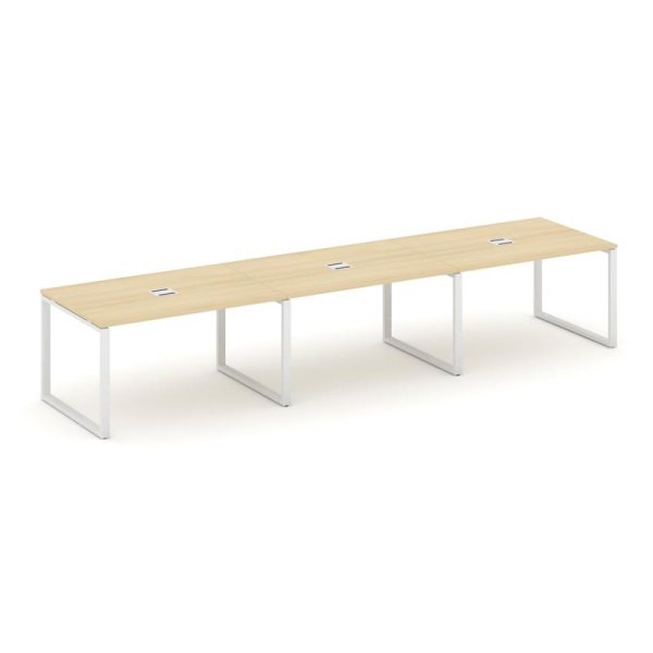 Стол переговорный SN-6O.SPRG-024 (4740х980х750) (Акация Лорка/Металл Белый)