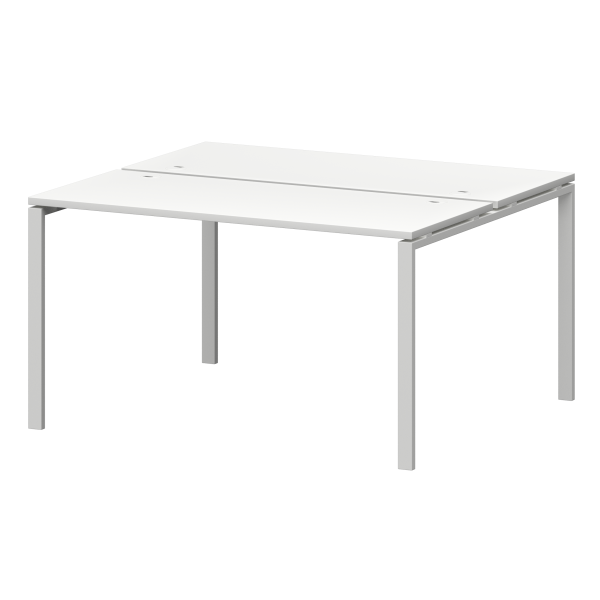 Бенч двойной на металлокаркасе Смарт СМС2-П-10К.120.Пр25 1000x1236x750 (Белый/Белый)